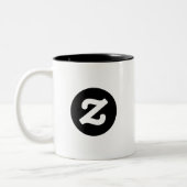 Zazzle CircleZ Tweekleurige Koffiemok (Links)