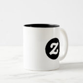 Zazzle CircleZ Tweekleurige Koffiemok (Voorkant rechts)
