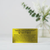 zazzle.com/nedhreece*" — VISITEKAARTJE (Staand voorkant)