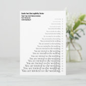 Zazzle Cormorant Lettergrootte leesbaarheidscontro Kaart (Staand voorkant)