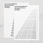 Zazzle Cormorant Lettergrootte leesbaarheidscontro Kaart (Voorkant / Achterkant)