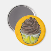 Zazzle cupcake 1 magneet (Voorkant / Achterkant)