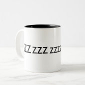 Zazzle CupZZZ, ZZZZZZ, ZZZZ, zzzzzzzzzzzz Tweekleurige Koffiemok (Voorkant links)