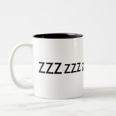 Zazzle CupZZZ, ZZZZZZ, ZZZZ, zzzzzzzzzzzz Tweekleurige Koffiemok (Links)