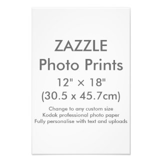 Zazzle Custom 12 × 18-inch foto Print Sjabloon Afdruk