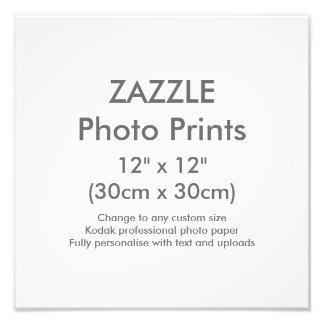 Zazzle Custom 12-inch x 12-inch foto Print Sjabloo Afdruk