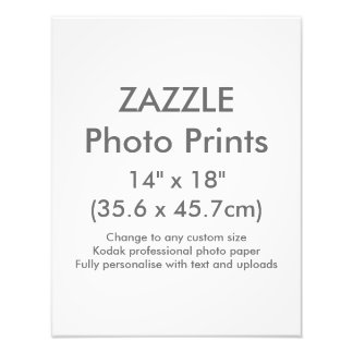 Zazzle Custom 14-inch x 18-inch foto Print Sjabloo Foto Afdruk