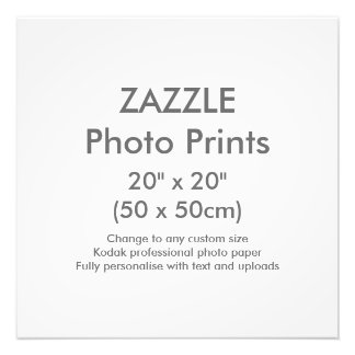 Zazzle Custom 20-inch x 20-inch foto Print Sjabloo Afdruk