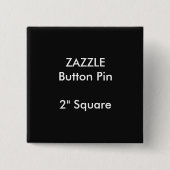 ZAZZLE Custom 2" Square Button Pin BLACK (Voorkant)