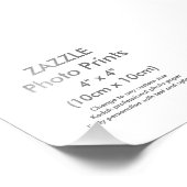 Zazzle Custom 4-inch x 4-inch foto Print Sjabloon Afdruk (Hoek)