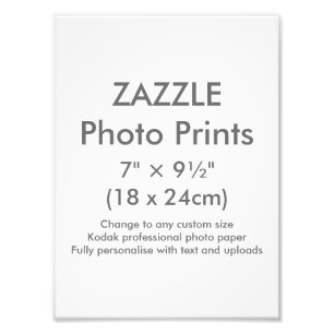 Zazzle Custom 7 × 9½-inch foto Print Sjabloon Afdruk