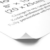 Zazzle Custom 8" × 10" Photo Print Sjabloon Foto Afdruk (Hoek)