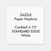 ZAZZLE Custom Plain Edge Cocktail Papieren servett Servetten (Voorkant)