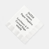 Zazzle Custom WHITE Coined Luncheon Papieren serve Servetten (Hoek)