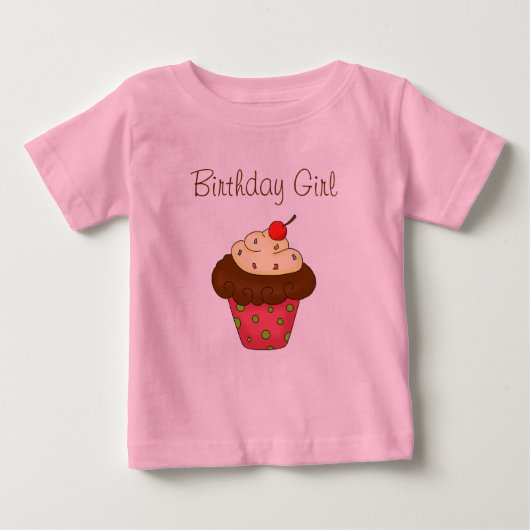 "Zazzle Design Award" Verjaardag cupcake t shirt (Voorkant)