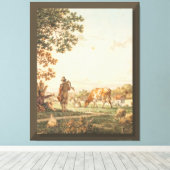 Zazzle dorpkunst canvas afdruk (Insitu (Houten vloer))