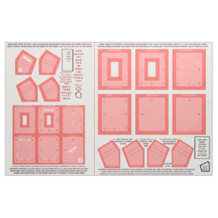 Zazzle Fabric 2 wasbaar geen naaw roze fotoframes Stof