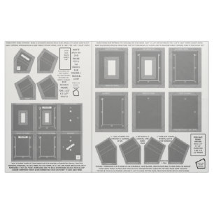 Zazzle Fabric 2 wasbaar zonder naaggrijze fotofram Stof
