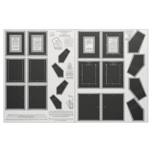 Zazzle Fabric wasbaar geen naailoze zwarte fotofra Stof