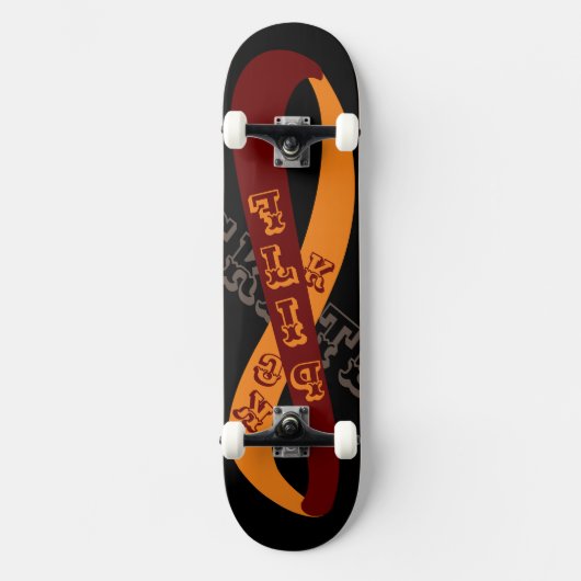 Zazzle Fonts alleen Skateboard (Voorkant)