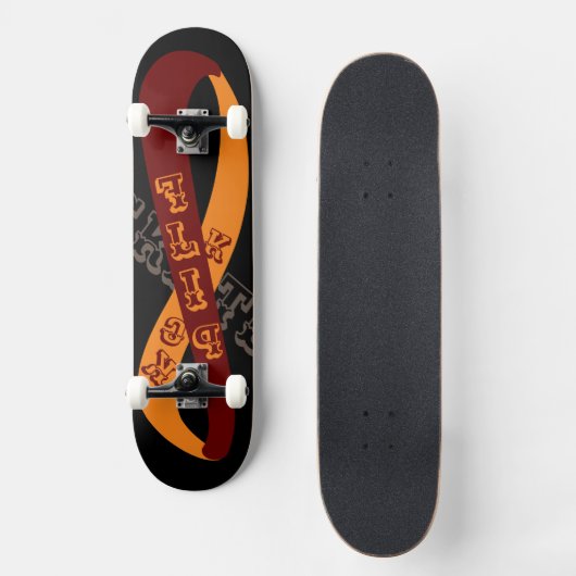 Zazzle Fonts alleen Skateboard (Voorkant)