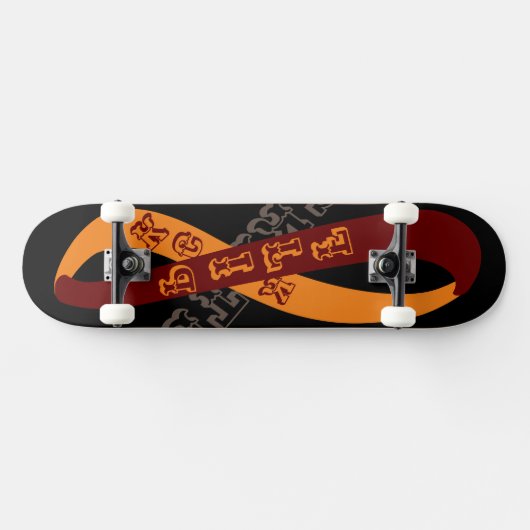 Zazzle Fonts alleen Skateboard (Horizontaal)