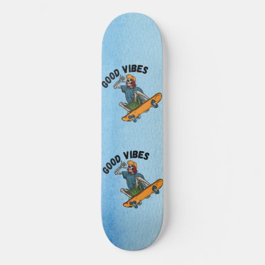Zazzle goede vibes persoonlijk skateboard (Voorkant)