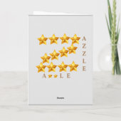 Zazzle gouden ster gevouwen dank u kaart (Achterkant)