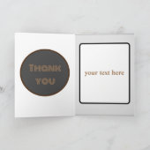 Zazzle gouden ster gevouwen dank u kaart (Binnen)