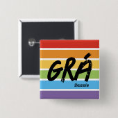 Zazzle Grá Knop Vierkante Button 5,1 Cm (Voorkant /achterkant)