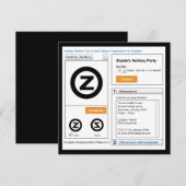 Zazzle Holiday Uitnodiging (Voorkant / Achterkant)