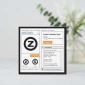 Zazzle Holiday Uitnodiging (Staand voorkant)