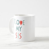 Zazzle Ik Hou Van Mijn Zus Mok (Voorkant links)