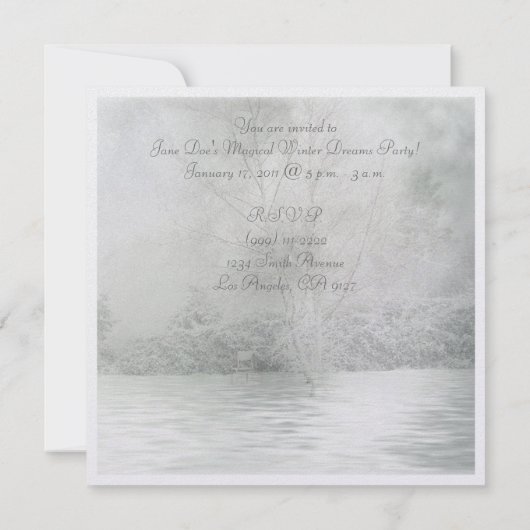 Zazzle Invitation Contest Entry Kaart (Achterkant)