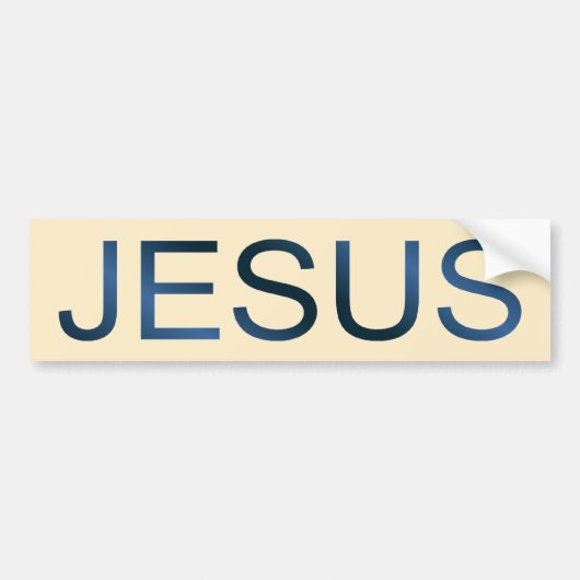 ZAZZLE_Jesus Bumpersticker (Voorkant)