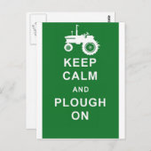 Zazzle Keep Calm Plough.jpg Briefkaart (Voorkant / Achterkant)