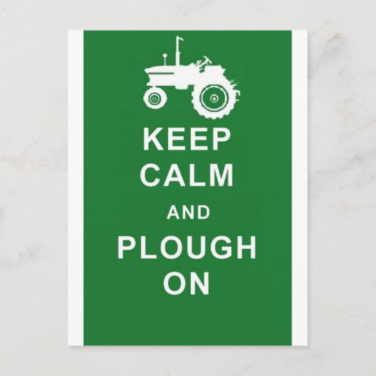 Zazzle Keep Calm Plough.jpg Briefkaart (Voorkant)