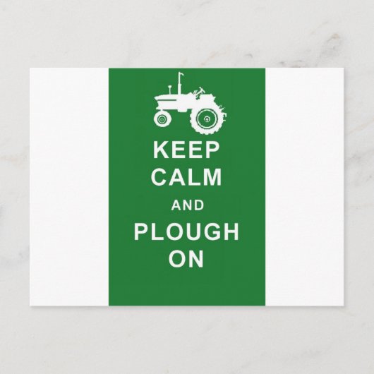Zazzle Keep Calm Plough.jpg Briefkaart (Voorkant)