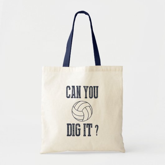 Zazzle Kun Je Het Graven Volleyball Tote Tas (Voorkant)