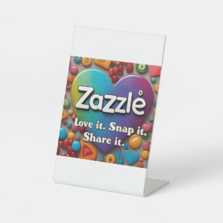 Zazzle lover reclamebord met voetstuk