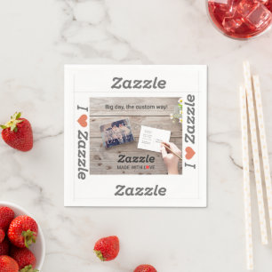 Zazzle Made With Love Papieren Servet