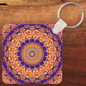 Zazzle Mandala Sleutelhanger (Achterkant)