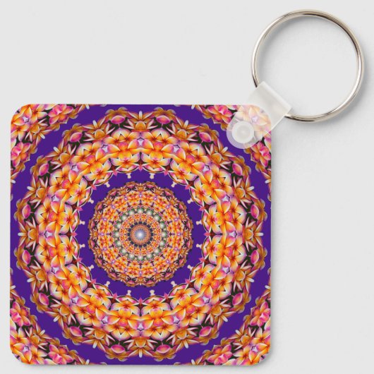 Zazzle Mandala Sleutelhanger (Achterkant)