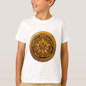 Zazzle - Masculine Gold Pentacle-noback T-shirt (Voorkant)