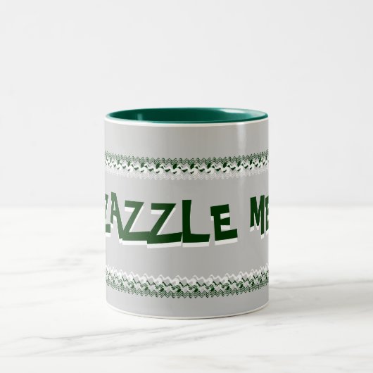 Zazzle Me Green Mok (Center)