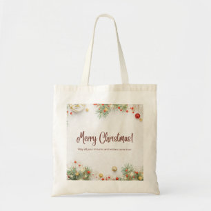 Zazzle Merry Kerstmis Tote Bag