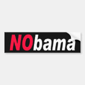 ZAZZLE NObama2 Bumpersticker (Voorkant)