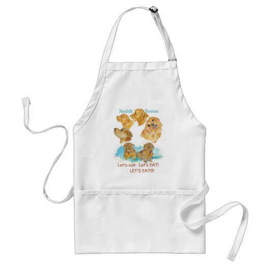 Zazzle NORFOLKS "LET's EAT" apron Standaard Schort (Voorkant)