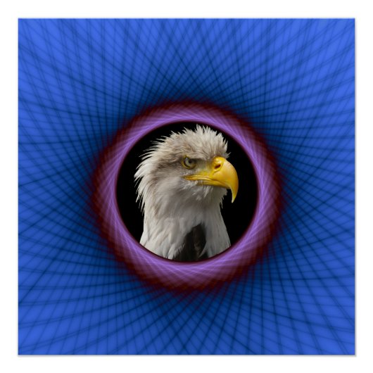 Zazzle Perfect Poster Blue en Paars Lijst (Voorkant)