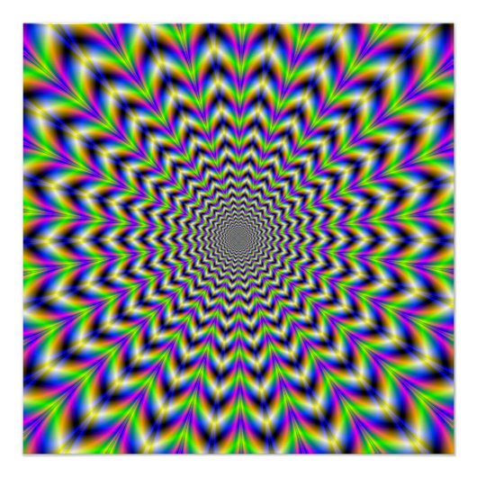 Zazzle Perfect Poster Psychedelic Star (Voorkant)